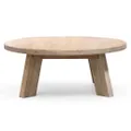 Jamison Elm Timber Round Coffee Table, 90cm, Natural