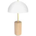 Blaire Timber & Metal Table Lamp, White