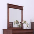 Lucchese African Walnut Timber Frame Dressing Mirror, 100cm