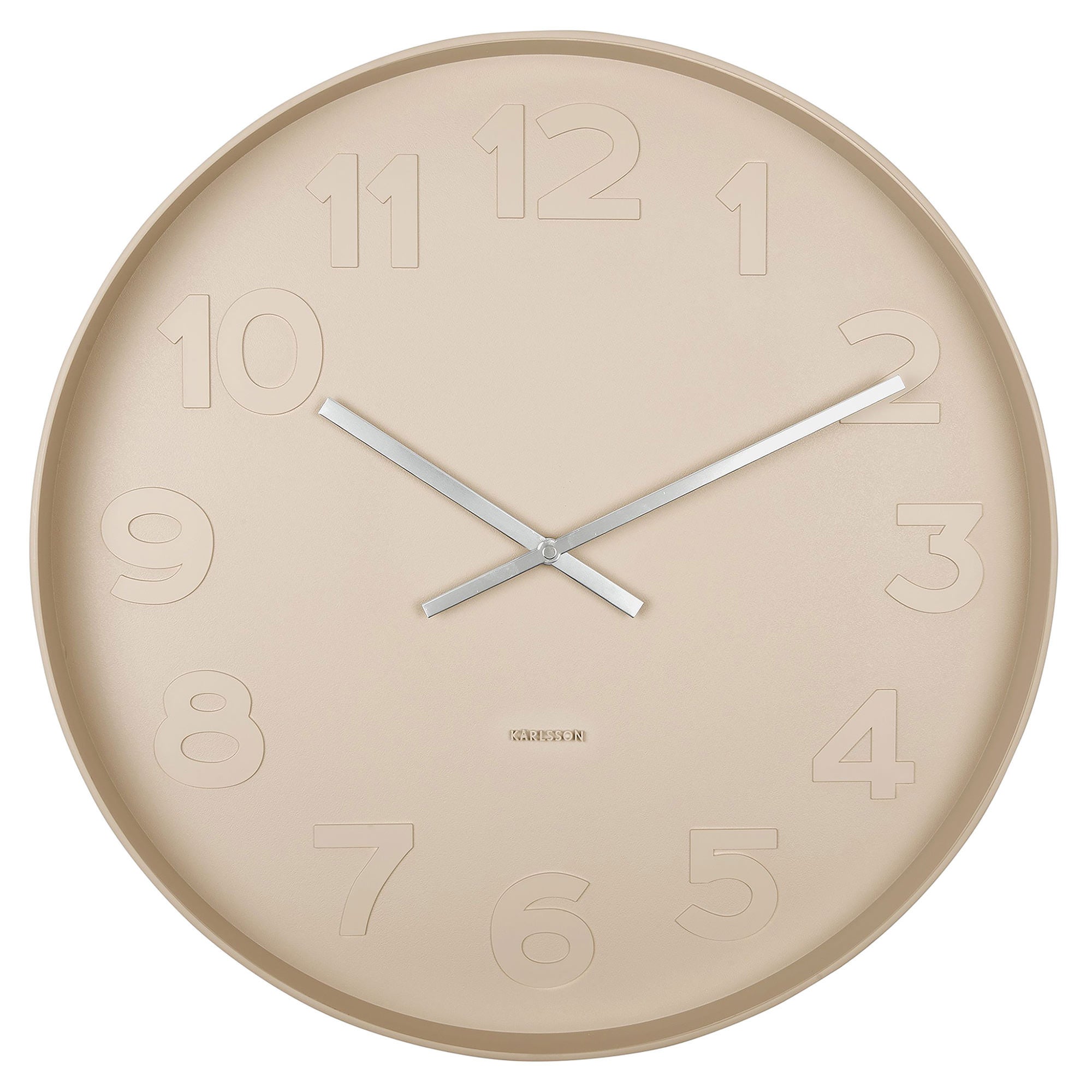 Karlsson Mr Wall Clock, 50cm, Sand Brown