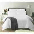 Accessorize Hotel Deluxe Cotton Tailored Quilt Cover Set, Queen, White