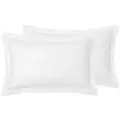 Accessorize Hotel Deluxe Cotton Tailored Standard Pillowcase, Pack of 2, White