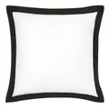 Accessorize Hotel Deluxe Cotton Tailored European Pillowcase, White / Black