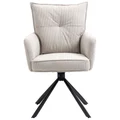 Rowan Corduroy Fabric Swivel Dining Chair, Set of 2, Beige