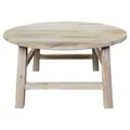 Pioneer Reclaimed Elm Timber Round Coffee Table, 85cm