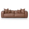 Malpas Leather Modular Sofa, 4 Seater, Caramel