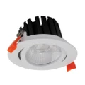 Aqua IP65 Indoor / Outdoor LED Gimbal Dimmable Downlight, 13W, CCT, White