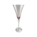 Baccala Etched Wine Glass, Pink