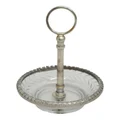 Boulaur Metal & Glass Ring Dish with Handle