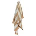 Ellery Striped Cotton Linen Tablecloth, 350x200cm, Rust