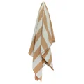 Ellery Striped Cotton Linen Tablecloth, 280x200cm, Rust