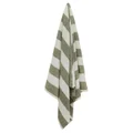 Ellery Striped Cotton Linen Tablecloth, 350x200cm, Olive