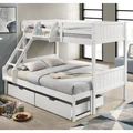 Seastar Wooden Bunk Bed with Hanging Shelf & Drawers, Trio