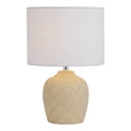 Indo Ceramic Base Table Lamp, Cream