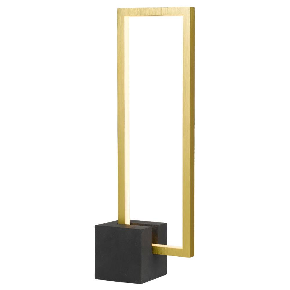 Modric Concrete & Metal Dimmable LED Table Lamp, Gold / Black
