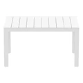 Siesta Atlantic Commercial Grade Outdoor Dining Table, 140/210cm, White
