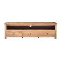 Morgan Solid Mango Wood Timber Parquetry 3 Drawer TV Unit, 190cm