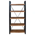 Nova Mango Wood & Iron 5 Tier Bookcase / Display Shelf