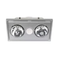 Midas Duo Bathroom Heater with Exhaust and LED Light, Silver