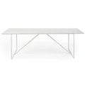 Nala Marble & Metal Dining Table, 240cm, White