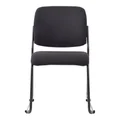 Buro Mario Fabric & Steel Sled Client Chair, Black