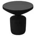 Lahaina Magnesia Indoor / Outdoor Round Side Table, Black