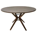 Maya Wooden Round Dining Table, 120cm, Brown