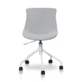 Smyril Fabric Leisure Office Chair, Light Grey / White