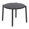 Doga Italian Made Commercial Grade Stackable Indoor / Outdoor Round Coffee Table, 50cm, Anthracite