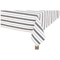 Fassel Cotton Table Cloth, 180x150cm, Charcoal Stripe