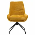 Conor Fabric Swivel Dining Chair, Mustard