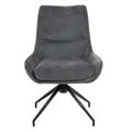 Conor Fabric Swivel Dining Chair, Anthracite