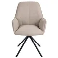 Spring Fabric Swivel Dining Chair, Set of 2, Beige
