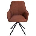 Spring Fabric Swivel Dining Chair, Set of 2, Rust