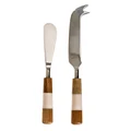 Cerro 2 Piece Timber Handled Stainless Steel Cheese & Pate Knife Set