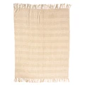 Layla Textured Cotton Throw, 130x170cm, Ivory