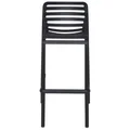 Doga Italian Made Commercial Grade Stackable Indoor / Outdoor Bar Stool, Anthracite