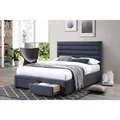 Jackson Fabric Platform Bed with End Drawers, King