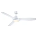 Raptor DC Ceiling Fan with Dimmable CCT LED Light, 130cm/52", White
