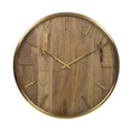Orlando Metal & Mango Wood Round Wall Clock, 50cm