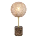 Elwick Table Lamp, Brown / Amber