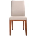 Montano Leather Dining Chair, Light Mocha / Blackwood