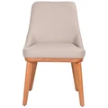 Mycoros Leather Dining Chair, Light Mocha / Wheat