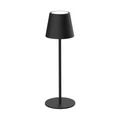 Mindy IP54 Indoor / Outdoor Rechargeable LED Touch Table Lamp, 3000K, Black