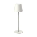 Mindy IP54 Indoor / Outdoor Rechargeable LED Touch Table Lamp, 3000K, White
