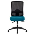 Buro Tidal Mesh Back Fabric Office Chair, Black / Teal