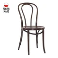 Princess Polish Made Commercial Grade European Beech Timber Dining Chair, Timber Seat, Walnut