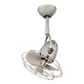Atlas Diane Metal Ceiling Fan with Safety Cage - Brushed Nickel