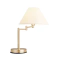 Zoe Swing Arm Touch Table Lamp, Antique Brass