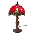 Memphis Tiffany Style Stained Glass Table Lamp, Extra Small, Red